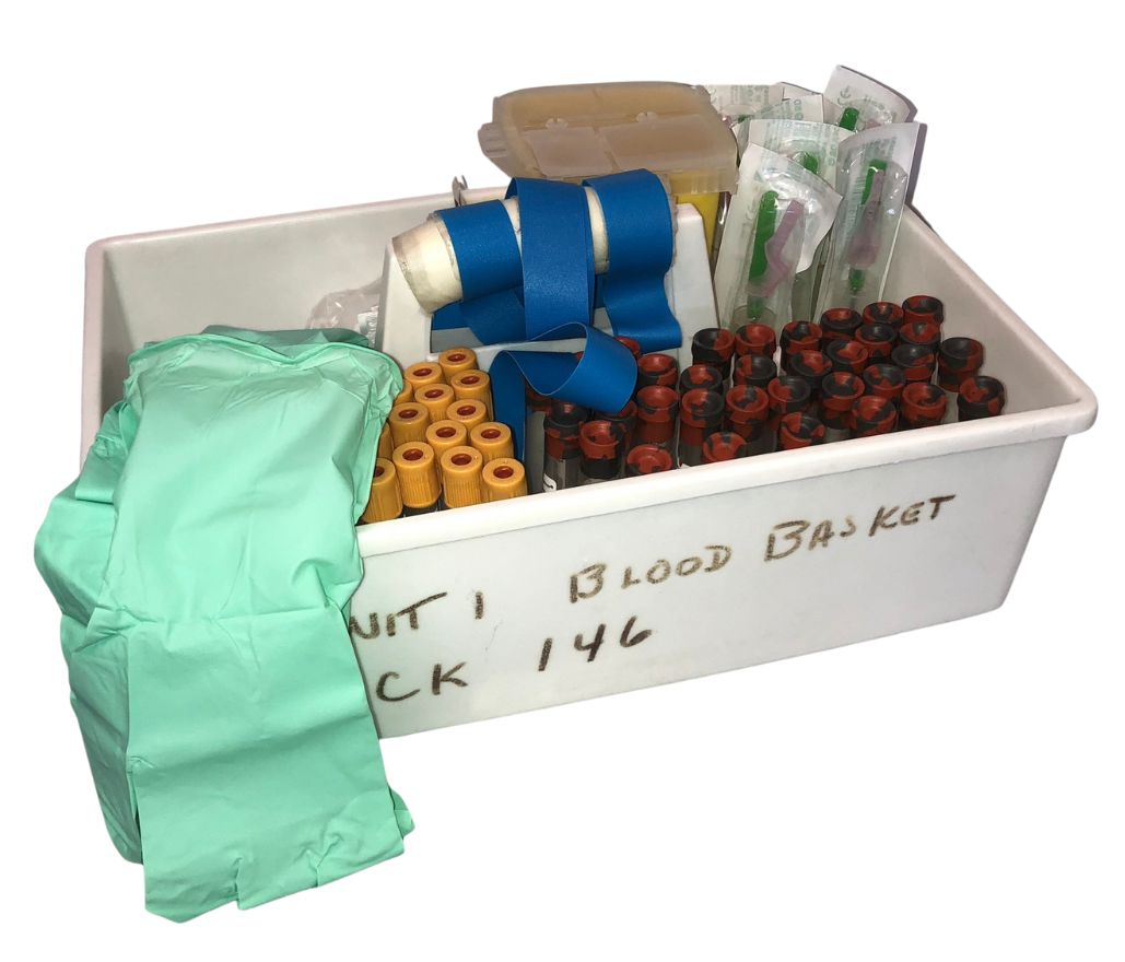 Blood Collection Basket, dressed